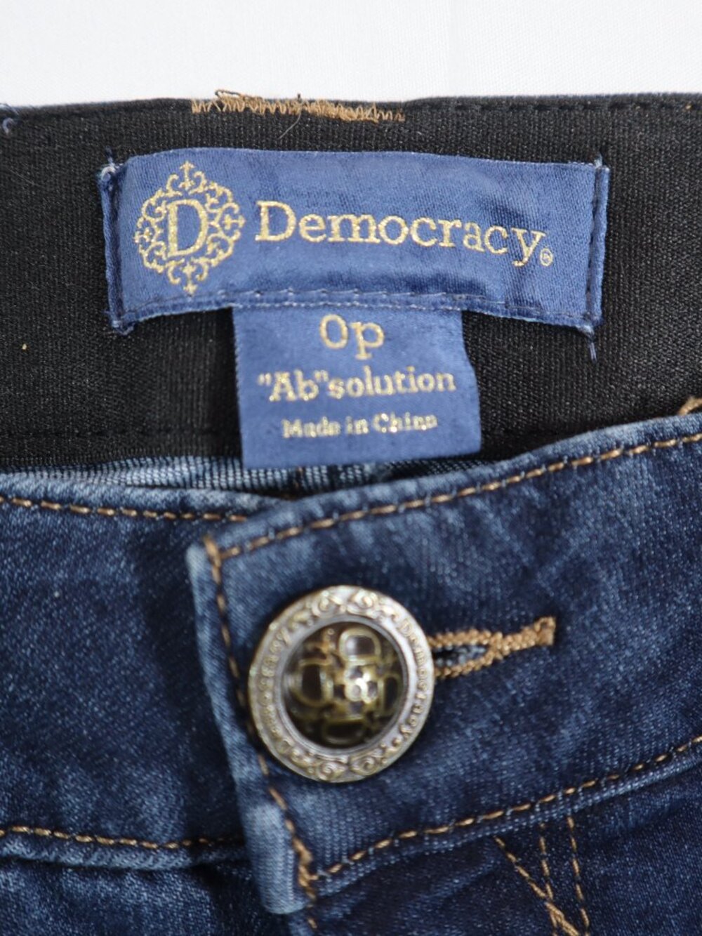 Democracy Jeans Womens 0p Blue Ab Solution Skinny Leg Denim Cotton Stretch - Picture 4 of 7